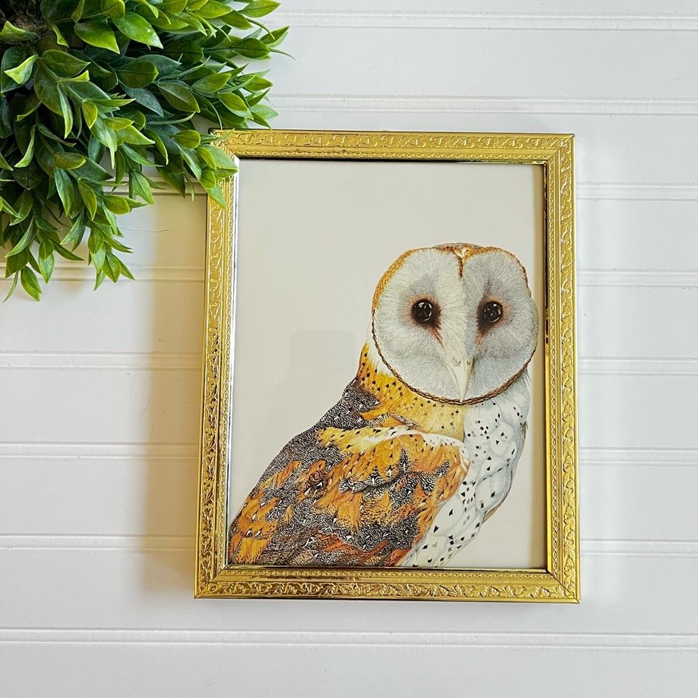 Vintage Sallie Ellington Middleton Barn Owl Picture